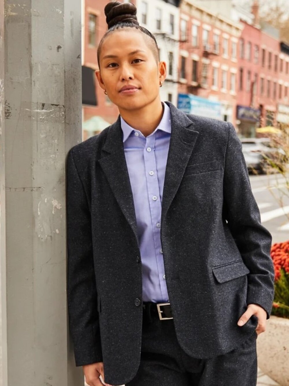 Navy Pebble Blazer